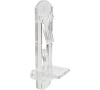 Prime-Line U 11301 Self-Locking Shelf Support Pegs, 5mm. Peg x 3/4 in. Shelf, Plastic (4 Pack), Clear