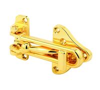 Defender Security U 11315 Swing Bar Door Guard with High Security Auxiliary Lock, Brass Finish, 1-Pack, 1 Pack