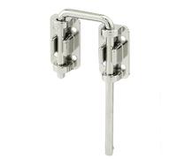 Prime-Line U 9847 Sliding Door Loop Lock, 2-1/8 in, Hardened Steel Bar w/Diecast Base, Chrome Plated