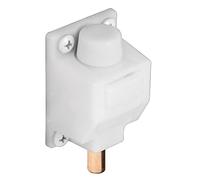 Prime-Line U 9869 Sliding Door Lock, 3/8 in. Reach, Plastic & Steel Components, White, Foot Operated