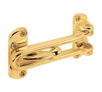 Prime-Line U 9897 Diecast, Bright Brass Plated, Swing Bar Door Guard Lock, 2-1/2 in