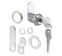 PRIME-LINE U 9943KA Drawer and Cabinet Lock, 7/8 in, Diecast, Stainless Steel, 9/16 in. Max. Panel