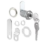 PRIME-LINE U 9945KA Drawer and Cabinet Lock, 1-1/8 in, Diecast, Stainless Steel, 13/16 in. Max. Panel