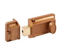 Prime-Line U 9956 Single Rim Deadlock, Brass, 1 Pack