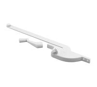 Prime-Line White 9-Inch Teardrop Type Casement Operator, DOORSTOP, Modern Style, Alloy Steel, Painted Finish