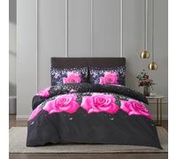 PRIME LINENS 3D Printed Design King Duvet Cover Set Complete 4 Pcs Bedding Set 1 Quilt Cover 2 Pillow Cases And 1 Fitted Sheet Included Machine Washable(King 4 Piece, 3D Printed 357)