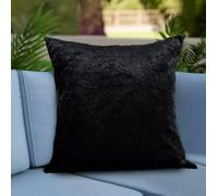 PRIME LINENS Crushed Velvet Cushion Covers 43x43Cm- Square Throw Cushion Covers Pack of 2 - Luxury Style Cushion Case for Sofa Bedroom (Santiago Black, Cushion Cover 17''x17'')
