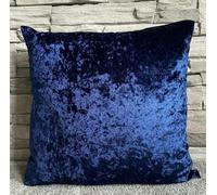 PRIME LINENS Crushed Velvet Cushion Covers 58x58Cm - Square Throw Cushion Covers Pack of 2 - Luxury Style Cushion Case for Sofa Bedroom (Santiago Blue, Filled Cushion 23''x23'')