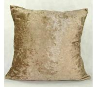 PRIME LINENS Crushed Velvet Cushion Covers 58x58Cm - Square Throw Cushion Covers Pack of 2 - Luxury Style Cushion Case for Sofa Bedroom (Santiago Beige, Cushion Cover 23''x23'')