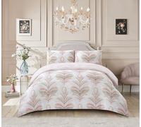 PRIME LINENS Duvet Cover Set 2 Pcs Polyester-Cotton Quilt Cover Bedding Set With 1 Pillow Case Machine Washable Anti Allergic Duvet Sets (Jasmine Blush Pink, Single)