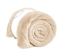 PRIME LINENS Fleece Blanket Reversible Throw for Sofa - Faux Fur Bed Blanket Lightweight Cozy Throw for All Seasons, Perfect for Bed Couch Camping & Travel (Cream, 200 x 240 Cm)