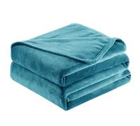 PRIME LINENS Fleece Throw Blanket Bed Throw Luxury Super Soft Warm 450 GSM Fluffy Cozy Bed Blanket Sofas Chair Couch Bedrooms Sizes Small & Large (Teal, King (200x240))