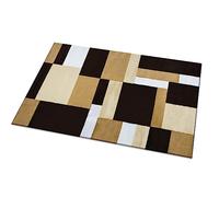 Prime Linens Heavy Duty Washable Door Mat Indoor Low-Profile Entrance Rug for Front Door inside Large Dirt Trapper Mats Entryway Patio Door Matt Kilas Brown Beige| 60 Cm X 110 Cm