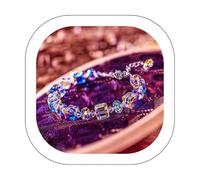 Prime Little Romance Sterling Silver Bracelets for Women, Beautiful Lridescents Auroras Borealiss Elementals Crystal Bracelet Jewelry Gift For Friends And Lovers Christmas Birthday Gifts For Women