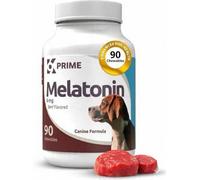 Prime Melatonin for Dogs, Calming Chewable Tablets - Beef Flavored, 6mg 90 Count - Supports Relaxation & Composure for All Dog Breeds