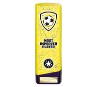 Prime Most Improved Player Yellow football Trophy Award 220mm Free Engraving PQ25437C-TRD