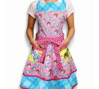 Prime Party The Golden Girls Apron - Officially Licensed - Machine Washable, Charming Design, Cooking, Baking, Cleaning, Nostalgic Kitchen Apparel, Unique Gift Idea for Women, Pink, One-Size