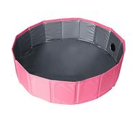 Prime Paws Foldable Pet Bath Tub for Small or Medium Sized Dogs Outdoor PVC Swimming Bathing Tub Kiddie Pool for Dogs, Cats and Kids (80cm(Dia) x 20cm(H), Pink
