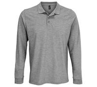 Prime Pique Long-Sleeved Polo Shirt SOL'S Grey 5XL