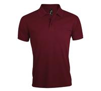 Prime Pique Plain Short Sleeve Polo Shirt SOL'S Burgundy L