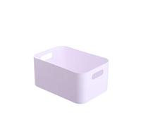 Prime Plastic Storage Baskets with Handle, Medium Kitchen Cupboard Organiser Box, Storage Boxes for Shelves, Plastic Boxes for Bathroom, Kitchen, Office, School and Toy, Strong Plastic Storage Box