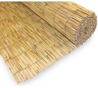 Prime Plus 1.8M X 4M Thick Natural Peeled Reed Fence 10mm Thick Hand-Woven Reed Screening Fence Roll For Garden Privacy