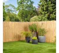 Prime Plus 1M X 4M Split Natural Peeled Reed Screening Fencing Panel Bamboo Fence Roll Garden
