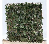 Prime Plus 2Mx 1M Artificial Faux Ivy Hedge Maple Leaf Screening Fence Ivy On Willow Trellis Privacy Expandable Fence Garden Decorative