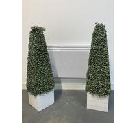 Prime Plus 3Ft Garden Boxwood Artificial Topiary Cone Trees Plants