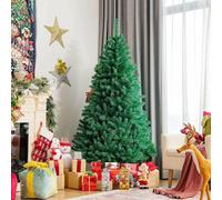 Prime Plus 7Ft Bushy Christmas Tree With 1200 Tips & Metal Stand Xmas Green Decor