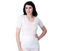 Prime Products Ladies/Womens 100% Cotton Underwear, Short/Long Sleeve Top/Vest & Long John (Short Sleeve Spencer, Medium 12-14)