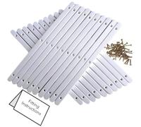 Prime Products UK - 20 (10 Pairs) of White Plastic Drawer Runners with Screws and Instructions for Furniture. Replacement Plastic Drawer Rails, Drawer Slides Runners, Bedroom Cabinet Rails Sliders