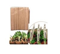 Prime Qualität (Everything You Need) 50 Recyclable Environment Friendly Bamboo Wood Seed Labels Sticks With Pencil - Great For plant identification