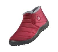 prime same day and overnight items Snow Boots Womens Winter Boots Wide Fit Ankle Boots Waterproof Work Boots Warm Faux Fur Lined Boots Cotton Walking Boots Slip On platform shoes