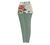 Prime Same Day and Overnight Items Sports Leggings Women Womens Leggings with A Line Skirt High Waisted Full Length Yoga Pants for Workout Athletic Yoga Leggings Women's Leggings Green