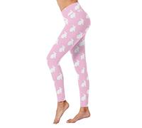 Prime Same Day and Overnight Items Womens Gym Leggings Easter Day for Print High Waist Yoga Pants for Women's Leggings Tights Compression Yoga Running Fitness High Gym Leggings for Women Pink