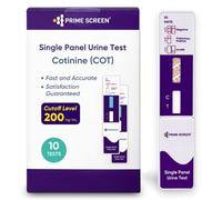 Prime Screen [10 Pack] Nicotine Tobacco Cotinine Urine Test Kit - Urine Dip Card Testing Cotinine from Smoking - WCOT-114