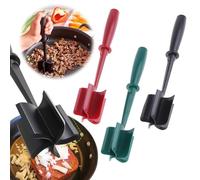Prime Shopping Online Meat Chopper, Ground Beef Masher with 5-Blade Head, Versatile High-Temp Heat-Resistant Hamburger Mince Masher, Non-Stick Mince Meat Masher, Nylon Utensil Non Stick Cookware