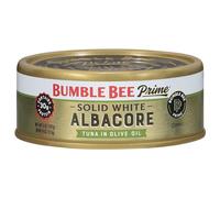 Prime Solid White Albacore Tuna in Olive Oil, 5 oz Can - Premium Wild Caught Tuna - 30g Protein per Serving - Non-GMO Project Verified, Gluten Free, Kosher