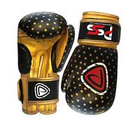 Prime Sports Shop Ultimate Comfortable and Premium Quality Kids Rex Leather Boxing Gloves Punching Gloves for Training, Sparring and In Boxing Matches 1001-1026 4OZ (1010 Black, 4-OZ)
