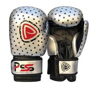 Prime Sports Shop Ultimate Comfortable and Premium Quality Kids Rex Leather Boxing Gloves Punching Gloves for Training, Sparring and In Boxing Matches 1001-1026 4OZ (1010 Silver, 4-OZ)