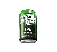 Prime Time IPA - Full-Flavoured and Full-Strength Beer - 30% Fewer Calories - Light, Crisp, and Refreshing - Vegan-Friendly, Gluten-Free, Low-Sugar - 12 x 330ml Cans