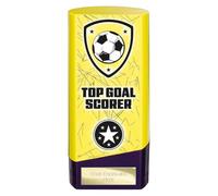 Prime Top Goal Scorer Yellow football Trophy Award 160mm Free Engraving PQ25438A-TRD