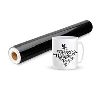 Prime Vinyl 11Ft Glossy Black Vinyl for Cutting Machine - 30.5 x 335.5 cm Black Permanent Vinyl Roll for Silhouette Cameo, Cutting Machine, Home Decor, Cups, Car Window