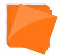 Prime Vinyl Glossy Orange Permanent Vinyl, 7 Pack 12" x 12" Sheets & Transfer Tape for Cricut, Home Decor & DIY Projects