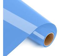 Prime Vinyl Heat Transfer Vinyl 12" x 4ft Iron On Vinyl for T-Shirts, Sky Blue HTV for all Cutting Machines, Heat Press Vinyl for Clothes, Hats, Pants, Other Fabrics