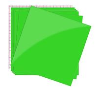 Prime Vinyl Permanent Vinyl, 7 Pack Glossy Green Self Adhesive Vinyl- 6 Vinyl Sheets 12" x 12" & 1 Transfer Tape Sheets- Vinyl Sheets for Cricut, Party Decoration, Craft Cutter, Car Decal