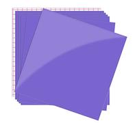 Prime Vinyl Permanent Vinyl, 7 Pack Glossy Purple Self Adhesive Vinyl- 6 Vinyl Sheets 12" x 12" & 1 Transfer Tape Sheets- Vinyl Sheets for Cricut, Party Decoration, Craft Cutter, Car Decal