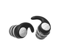 PrimeCove - Noise Cancelling Ear Plugs (Size S) - Ultimate Sleep, Travel and Swim Companion | Soft Eco-Friendly Silicone | Powerful - 40dB Acoustic Noise Reduction | Washable & Reusable (Black)