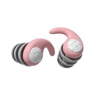PrimeCove - Noise Cancelling Ear Plugs (Size S) - Ultimate Sleep, Travel and Swim Companion | Soft Eco-Friendly Silicone | Powerful - 40dB Acoustic Noise Reduction | Washable & Reusable (Pink)